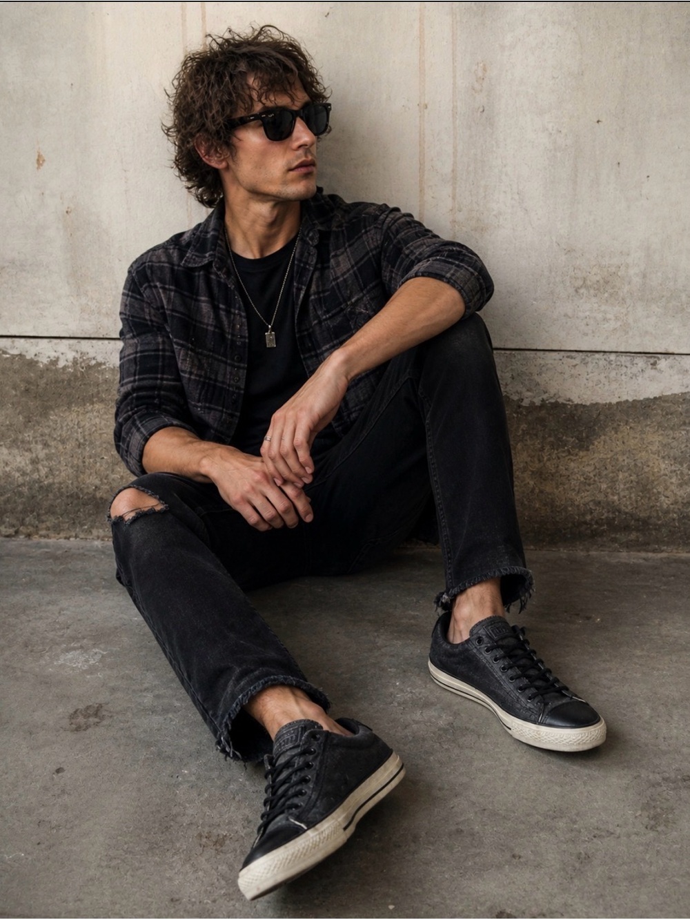Converse x John Varvatos All Star Low Top Sneakers Leather Toe 6 Grunge Street